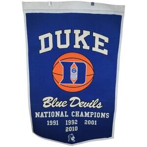 Duke Blue Devils Winning Streak Championship Banner 36" X 24"